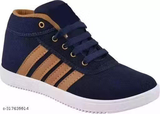 Blue Striped Sneaker For Men