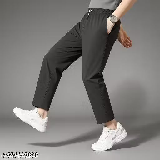 Stylish Fabulous Mens Trousers Cotton Blend Color Lightgrey Darkgrey combo for 2