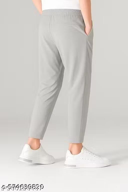 Stylish Fabulous Mens Trousers Cotton Blend Color Lightgrey Darkgrey combo for 2