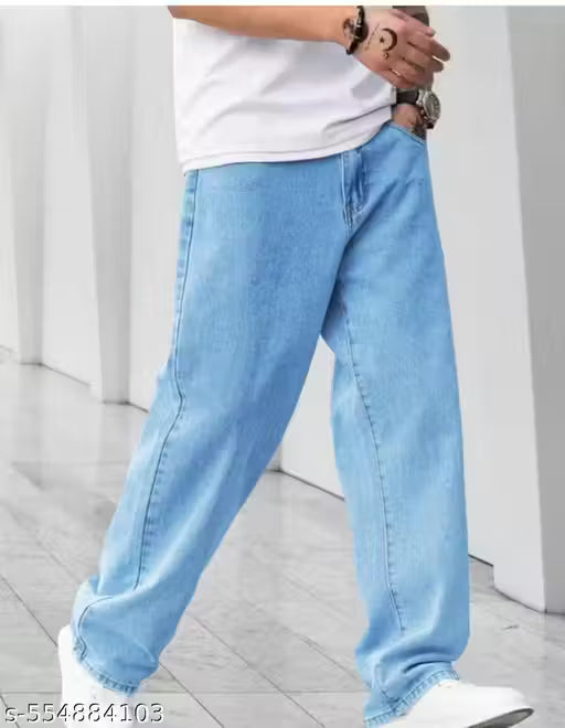 Men's Solid Fashionable Trendy Denim Jeans
