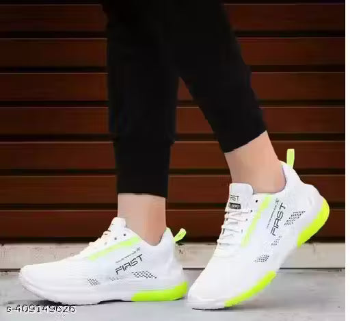 Cleaton's Footwear ,Good Looking Trendy & Stylish Running Shoes For Men (White).