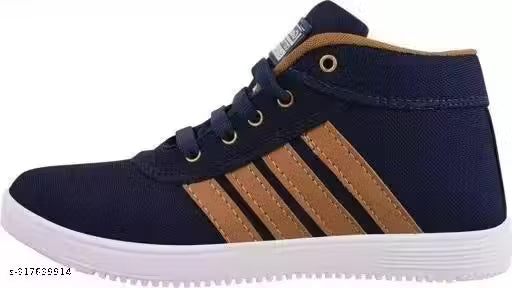 Blue Striped Sneaker For Men