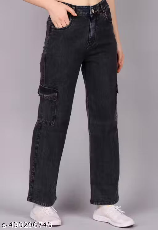 Girls Trendy Fashionable Stylish 6 Pocket Denim Jeans For Women