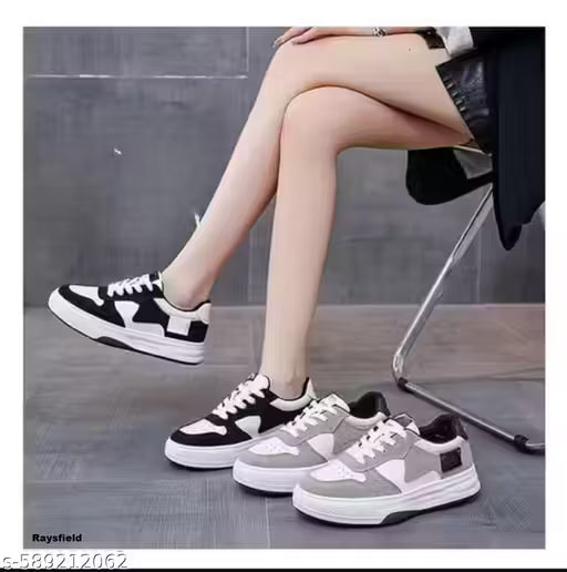 Anjrs Latest Women’s Sneakers Casual | Lace-Up Lightweight | Stylish Walking Gym Badminton Sports Running Shoes for Women & Girls