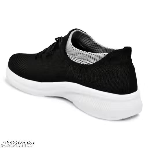 LUVLEO Latest Trendy New Men's Lightweight Breathable Lace Up Casual Sport Shoes Sneakers Black Sports Shoes, Walking Shoes, Running Shoes