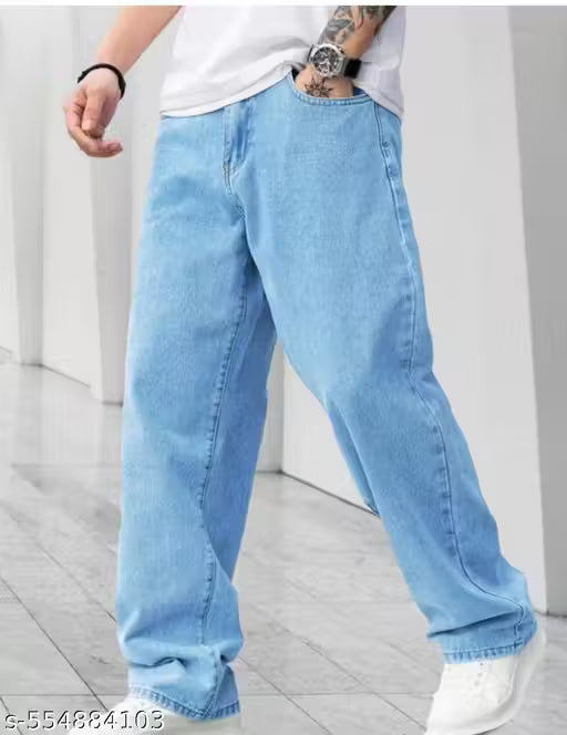 Men's Solid Fashionable Trendy Denim Jeans