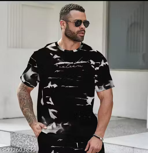 Men's Allover Printed T-Shirts Round Neck