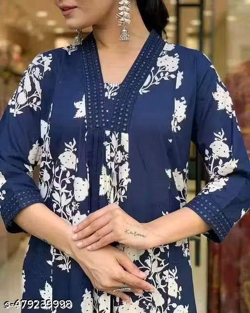 Blue printed Kurti With Palazzo