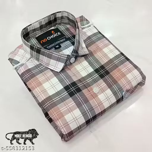 Stylish Full Sleeve Cotton Blend Check Shirt for Men