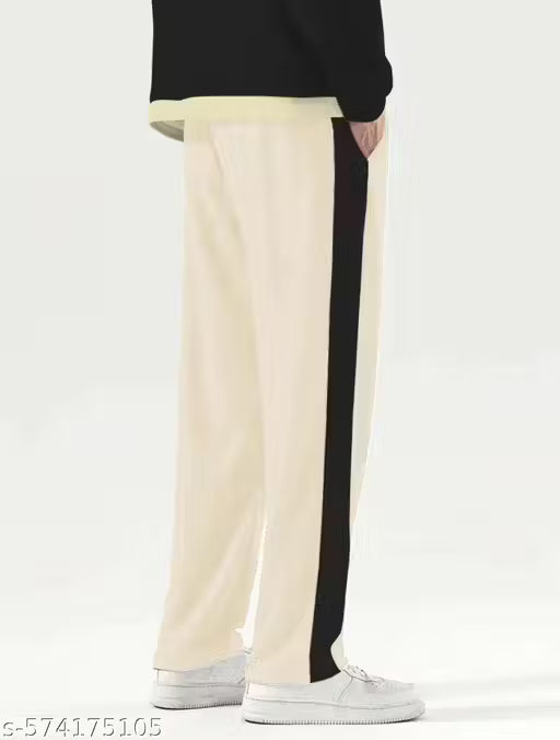 Straight fit track pants for men