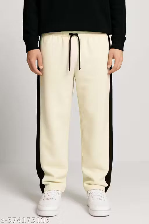 Straight fit track pants for men