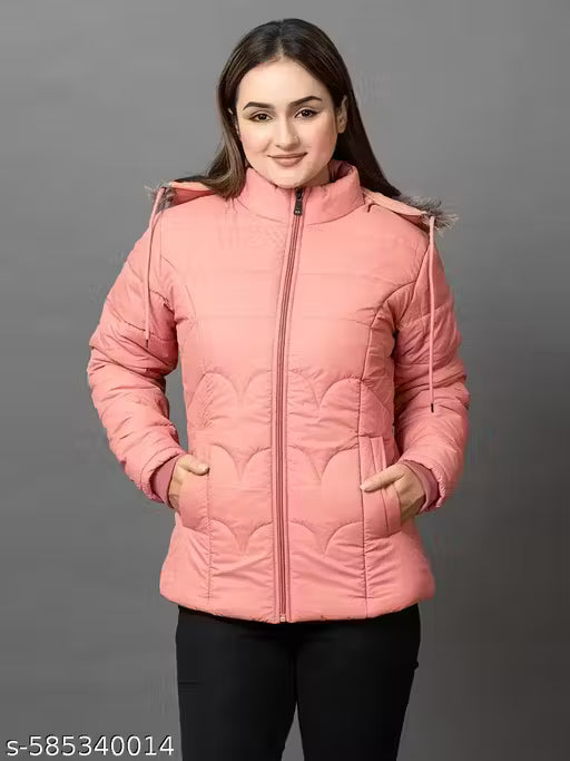 RIGHT DECISION Women High Neck Jacket