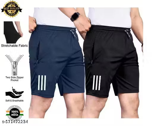 Sports Striped Lycra Men Shorts/Nikkar/Boxer