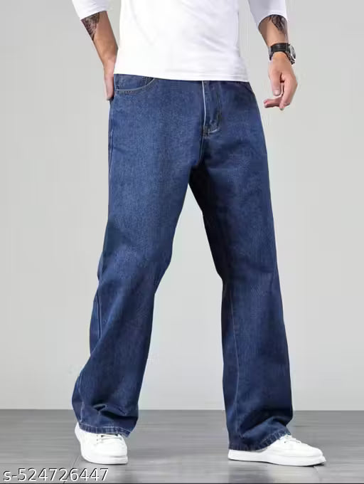 BAGGY MENS WEAR dark blue WIDELEG DENIM JEANS