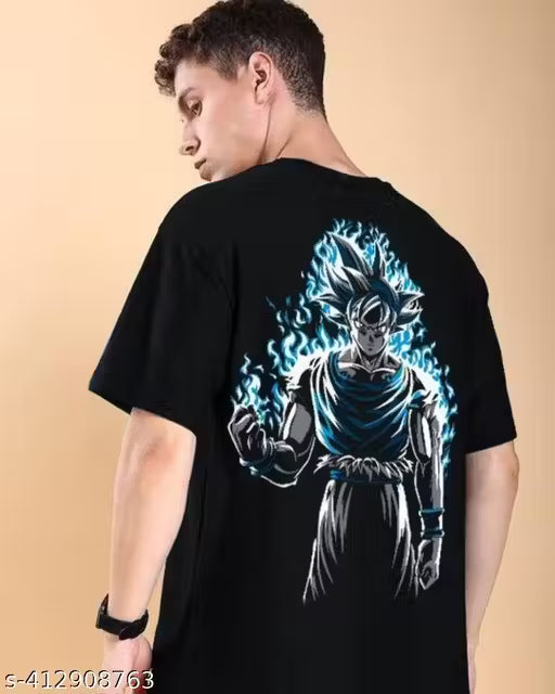 Attitude Western Wear fashion T-shirt Men T-shirt Anime Black t-shirts with Back Print Design men's cotton oversize T shirt Best Seller