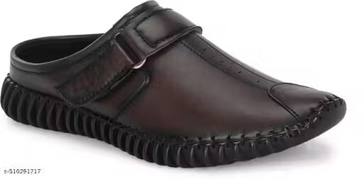 Half Sandals, Brown Slip-On Open Shoe Casuals For Men