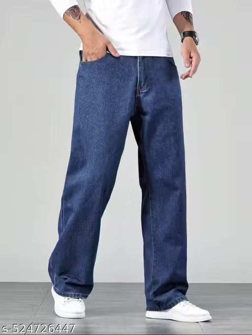 BAGGY MENS WEAR dark blue WIDELEG DENIM JEANS