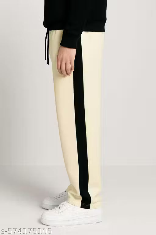 Straight fit track pants for men