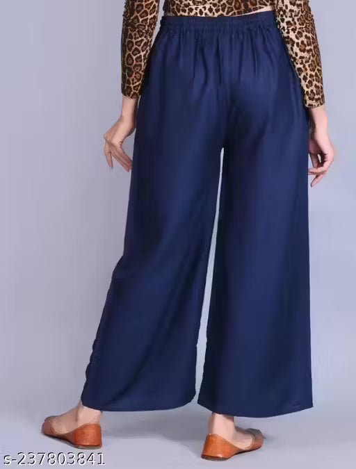 Women Regular Fit Relaxed Viscose Rayon Trousers