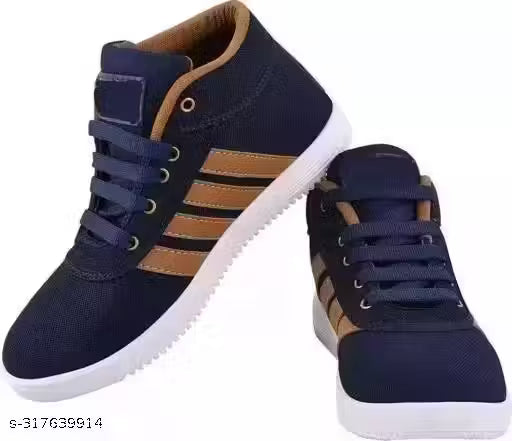 Blue Striped Sneaker For Men