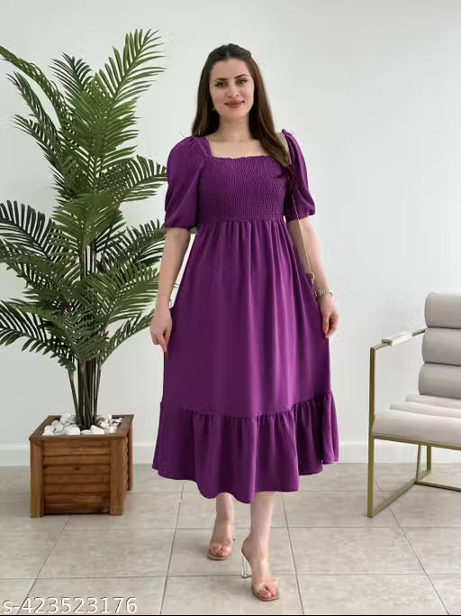 fancy gathered women dress & gown