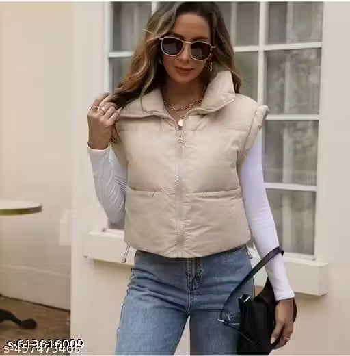 New tranding winter Half Jacket Black for Girls&women