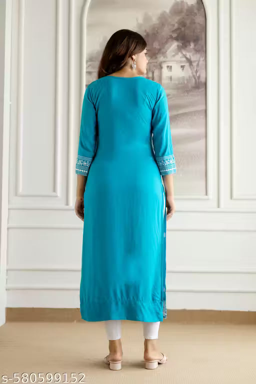 Embroidered New Stylish Kurta | Women kurta | Kurta for women | women For Kurta | Designer kurta set | Party wear kurta set | Rayon kurta for Women | Viscose Rayon Embroidered kurta