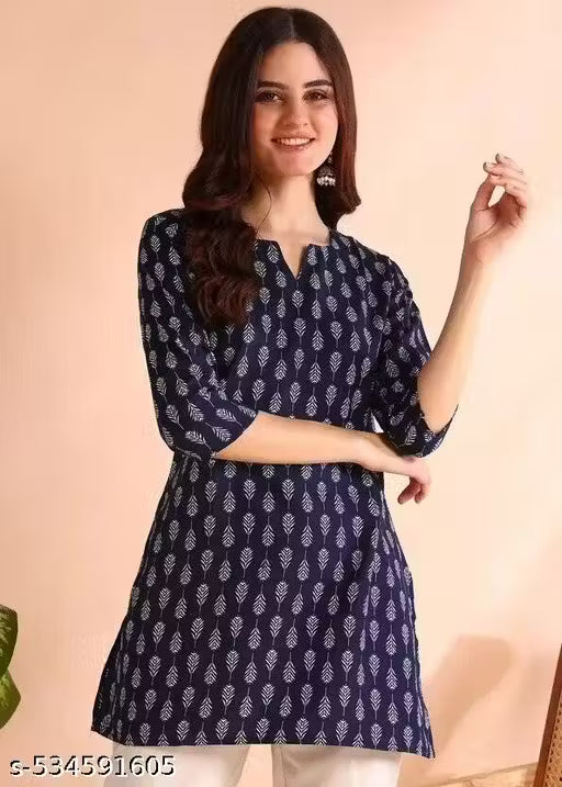 Straight Short Kurta for Girls and Women
