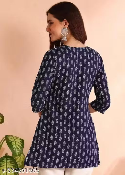 Straight Short Kurta for Girls and Women