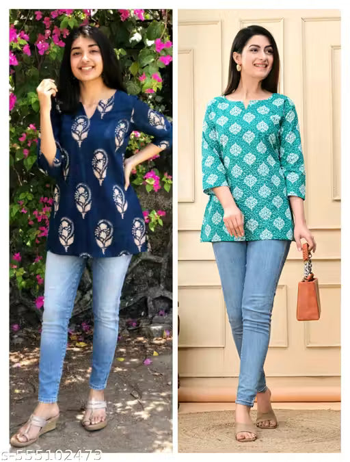 "Short Kurti for Woman and Girls | Trending Kurti | Daily Wear Kurti for Woman and Girls | Best Selling Kurti | Blue and Green Kurti | Pure Cotton Kurti | Best Kurti Combo | Best Kurti in 2025"