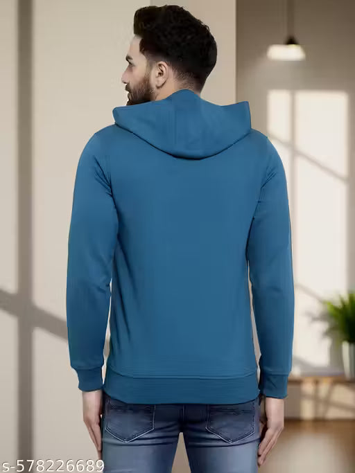 Premium Zip-Front Hooded Sweatshirt for Men | Soft Cotton Blend | Trendy Winter Wear | Full Sleeve Casual Hoodie for Boys & Men