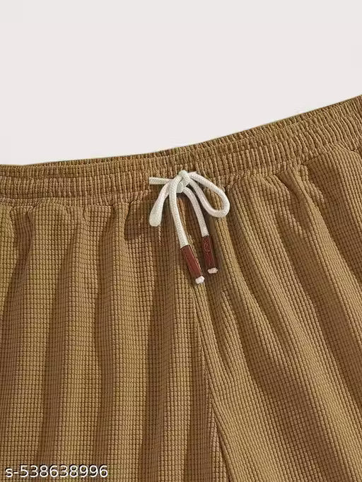 Stylish Men's Casual Shorts | Summer Wear | Elastic Waistband | Slim Fit | With Pockets | Breathable Fabric