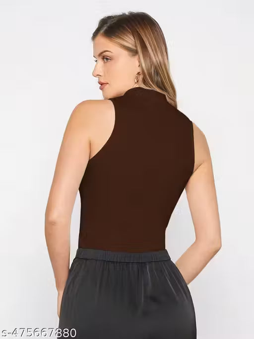 Trendystore Half Zip Mock Neck Tank Top Workwear