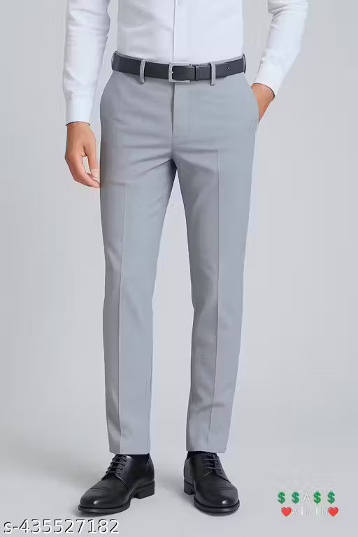 Avika LntGrey formal trousers for men's