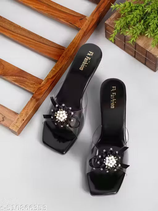Women,s Transparant Heel | Women Block Heel Sandal | Sandal for Women | Casual Heel Sandal for Party | Women Slipper | Indian Footwear