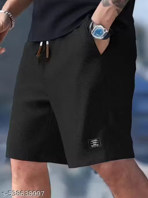 Stylish Men's Casual Shorts | Summer Wear | Elastic Waistband | Slim Fit | With Pockets | Breathable Fabric