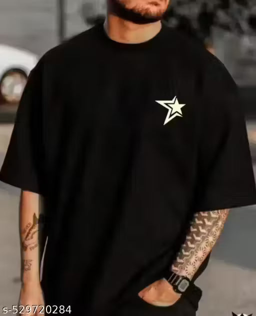 Men Printed Typography Round Neck T-Shirt