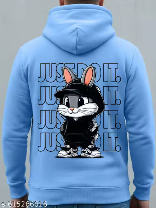 KANHUZZZ Fleece Regular Fit Hooded Sweatshirt Back Graphic Printed Winter Hoodies for Men