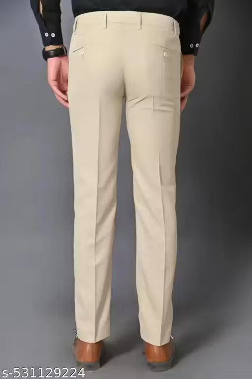FORMAL TROUSERS FOR MEN || OFFICE PANTS FOR MEN || CREAM PANTS FOR MEN.