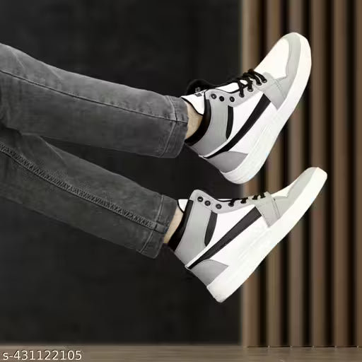 Letest Stylish Casual Party Wear Sneakers For Men & Boy(White)