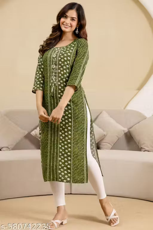 Dream Mehdi Embroidered Printed Kurta Kurti Girls Womens