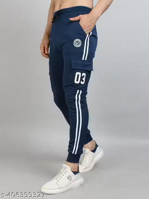Men's Lycra Stretchable Cargo Style Joggers Track Pant Lower /Mens sports trackpent