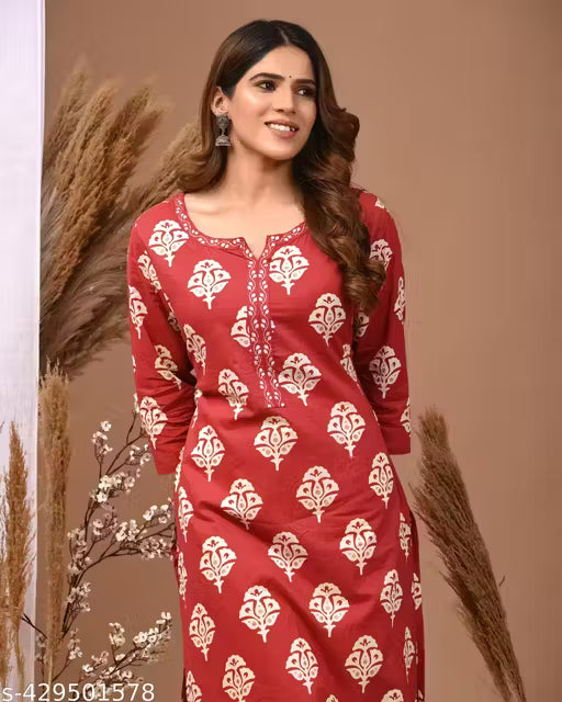 Maroon Blossom Trend Kurti