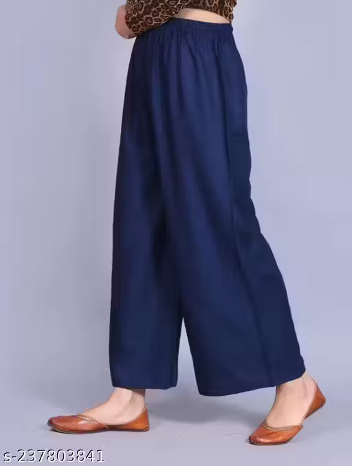 Women Regular Fit Relaxed Viscose Rayon Trousers