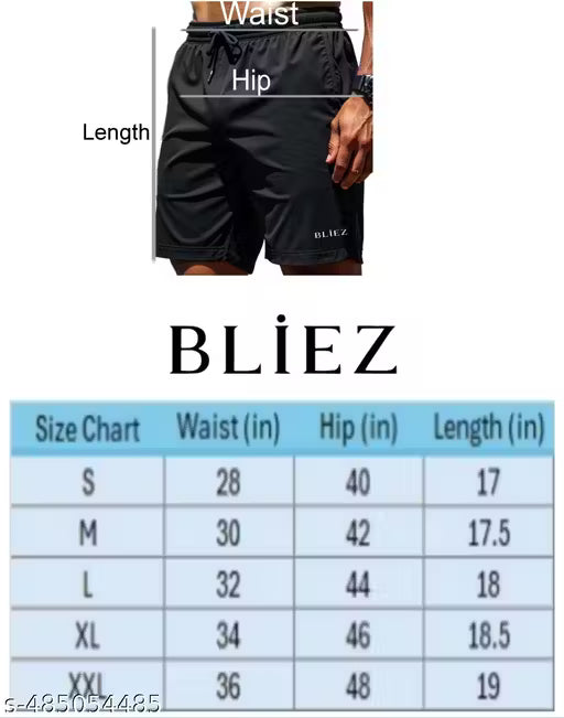 Black Active, Gym Wear Shorts for Men. Cotton Solid Style Daily wear, Comfortable wear shorts for men.