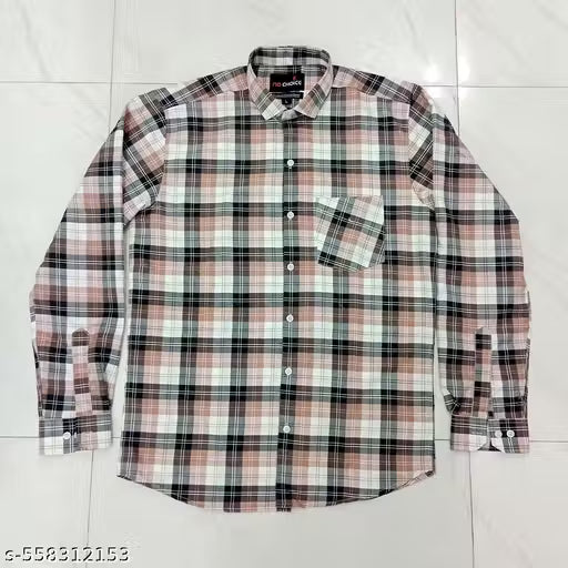 Stylish Full Sleeve Cotton Blend Check Shirt for Men