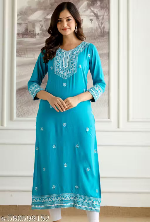 Embroidered New Stylish Kurta | Women kurta | Kurta for women | women For Kurta | Designer kurta set | Party wear kurta set | Rayon kurta for Women | Viscose Rayon Embroidered kurta