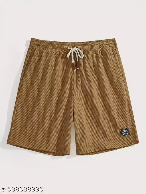 Stylish Men's Casual Shorts | Summer Wear | Elastic Waistband | Slim Fit | With Pockets | Breathable Fabric