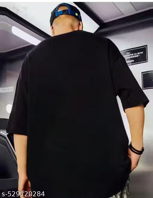 Men Printed Typography Round Neck T-Shirt